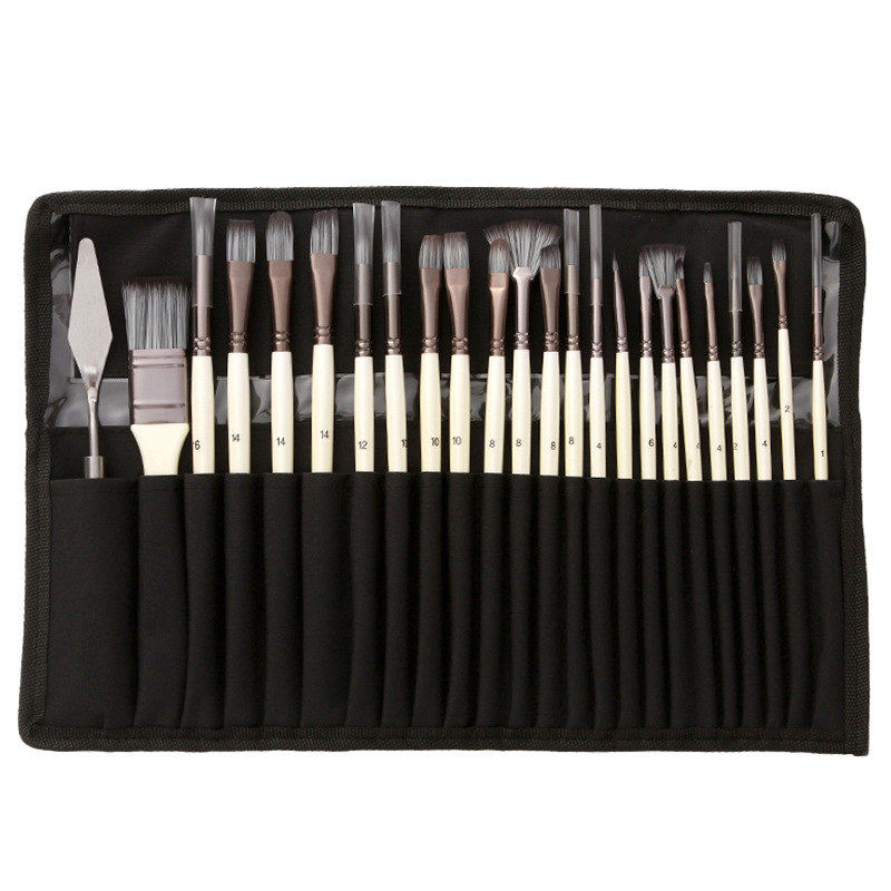 Juego de 24 pinceles con estuc - Gouache Paint Set reseña y precio