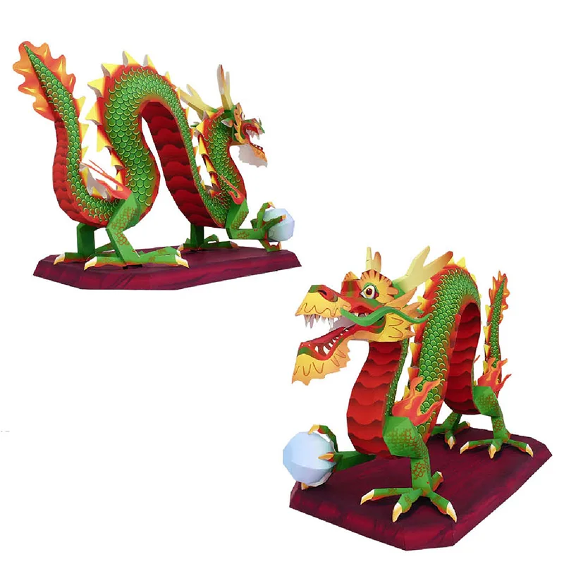 Dragón chino Loong hecho a man - Art Craft Cardboard reseña y precio